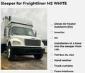 Sleeper for Freightliner white, basic size.